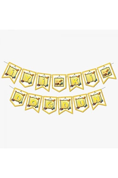 DÜVENCİ TİCARET Banner cu tematică de construcții în zig-zag