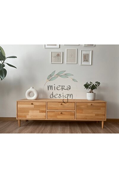 miera design Kayın Masif Tv Ünitesi