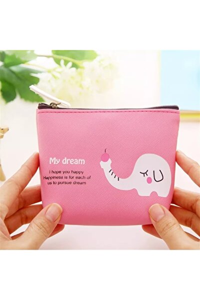 Bluoksweet Sevimli Hayvan Figürlü Deri Küçük Çanta Mutlu Kumbara Bozuk Para C...