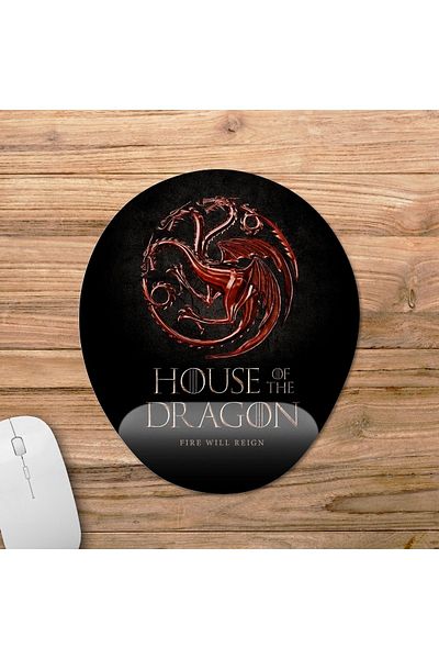 Pixxa نموذج لوحة ماوس داعم للمعصم من House Of The Dragon - بيضاوي واحد