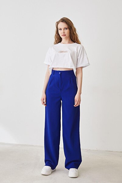 bymaestro woman Жіночі штани-палаццо з плісированими складками Saks