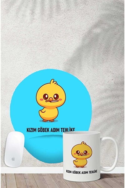 Gizeo Concept Kızım Göbek Adım Tehlike Desenli Bilek Destekli Mouse Pad Kupa ...