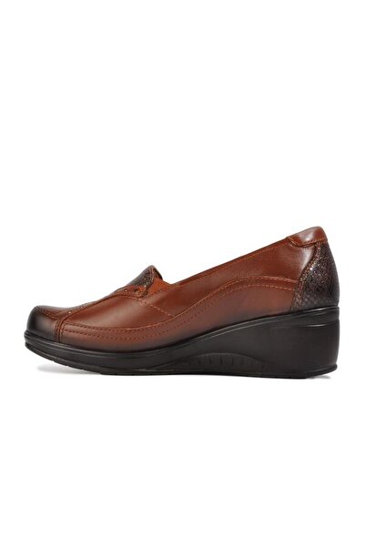 Forelli 57603 Taba Hakiki Deri Kadın Günlük Ayakkabı