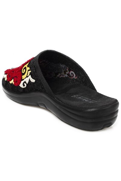 Muya 31904 Παντόφλες Καστρά με κλειστό μπροστινό μέρος Μαύρες γυναικείες παντόφλες