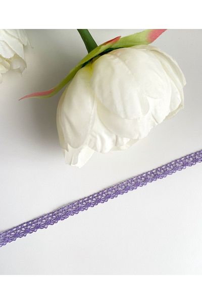 goblenkanaviçe Cotton Lace Scallop Purple (10mt)