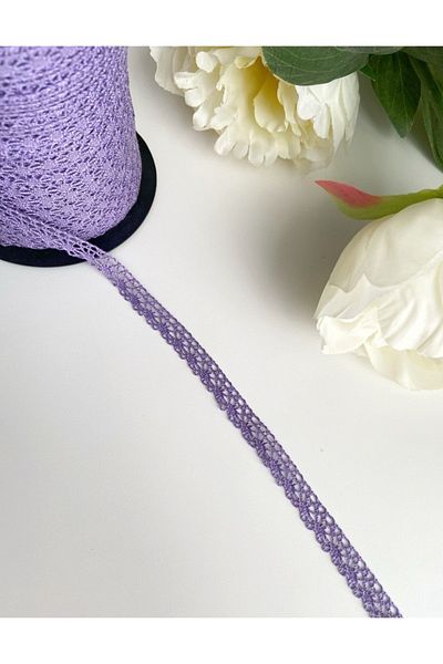 goblenkanaviçe Cotton Lace Scallop Purple (10mt)