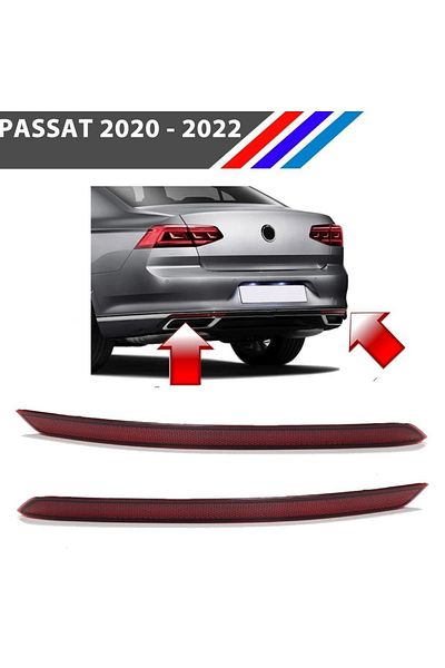 MEPARTS عاكس المصد الخلفي لسيارة Vw Passat مجموعة يسار يمين 2020 - 2022 M2433