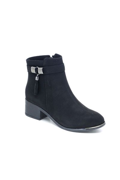 TRENDYSHOES 04128 Ghete de damă confortabile cu toc gros de 4 cm