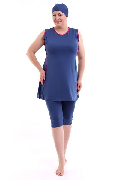 Aykum Mayo Μαγιό Hijab ελαστικό Lycra Plus Size - Μηδενικό μανίκι