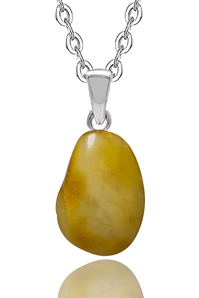 Tesbih Atölyesi Manufacturer Certified Shapeless Cut Drop Amber Necklace
