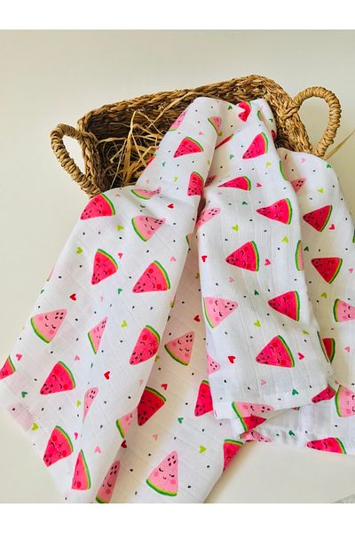JUNİPERUS Watermelon Multi-Purpose Muslin Blanket