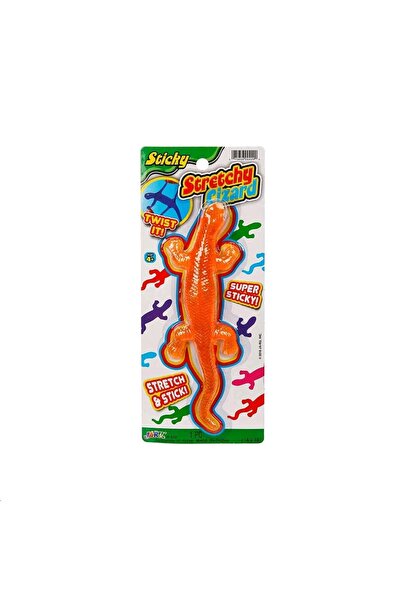 Sunman Kertenkele Streç Yumuşak Esneyen Uzayabilen Kertenkele Büyük Boy Stretchy Lizard Turuncu 19 Cm