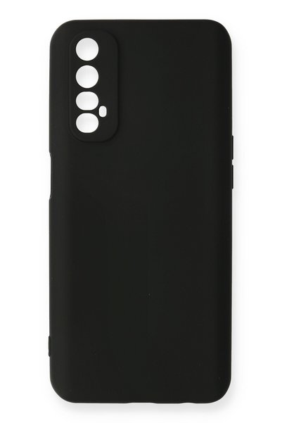 Realme 7 Kılıf Nano Içi Kadife Silikon - Siyah