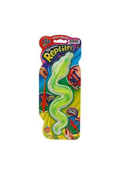 Sunman Yılan Streç Yumuşak Esneyen Uzayabilen Yılan Büyük Boy Stretchy Snake Yeşil19 Cm