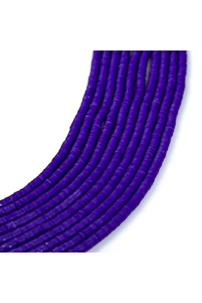 yfhobi 1 Dizi (40 Cm) - 6 Mm Fimo Boncuk, Mor Renk Polimer Kil Fimo Boncuk Di...