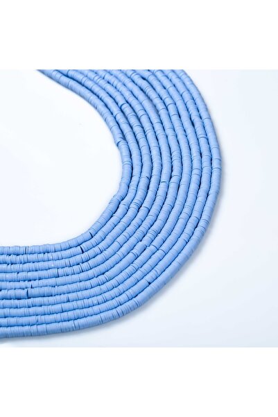 yfhobi 1 Dizi (40 Cm) - 6 Mm Fimo Boncuk, Buz Mavisi Renk Polimer Kil Fimo Bo...