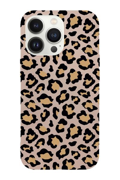 shoptocase Iphone 13 Pro Max Uyumlu Leopar Tasarımlı Lansman Telefon Kılıfı