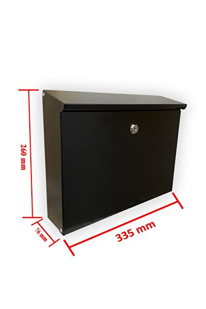 veta metal Metal Posta Kutusu-siyah-dekoratif Duvara Montaj