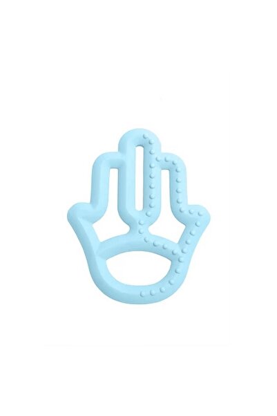 OiOi Silikon Diş Kaşıyıcı Annenin Eli Mavi 3 Ay+
