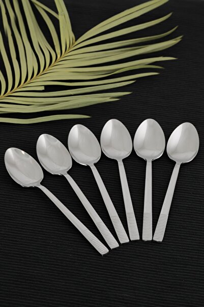 Cooker Paslanmaz Çelik 6 Lı Heybeli Serisi Tatlı Kaşığı