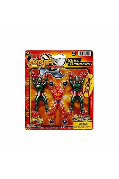Sunman Tumbler Ninja Sticking to the Wall Flexible Tumbler Ninjas Set of 3 10 Cm