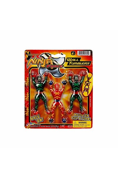 Sunman Jaru Cama Ve Duvara Yapışan Taklacı Ninja Esnek Hacıyatmaz Ninjalar 6 Lı Set 10 Cm