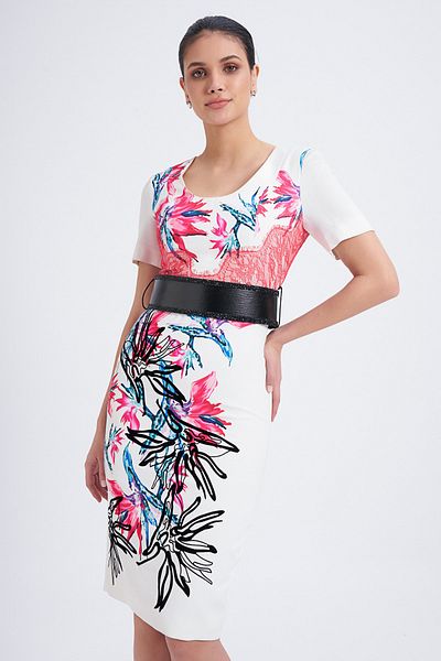 Balizza Blz-patterned Belt Detailed Dress