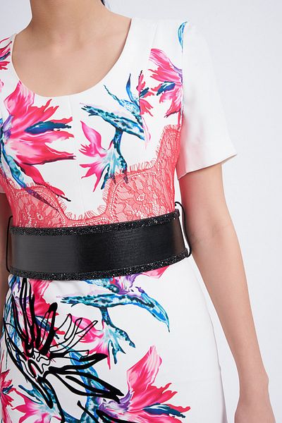 Balizza Blz-patterned Belt Detailed Dress