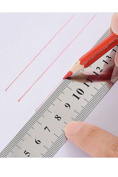 Artscholar Metal Ruler 20 Cm (Bright Surface - Cm And Inch)