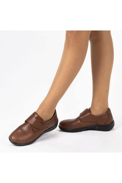 TwoEgoist Women's Brown Leather Anatomical Heel Spur Bone Protrusion Comfort Shoes