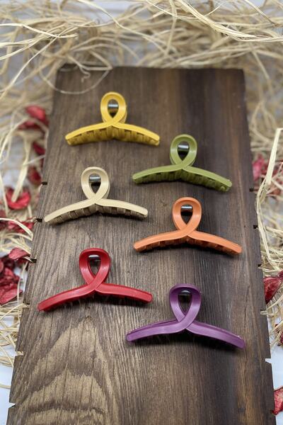 Tahtakaledeyim إبزيم على شكل فيونكة مكون من 6 قطع للسيدات، ألوان باستيل