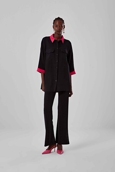 Mizalle Color Garnished Black Tunic