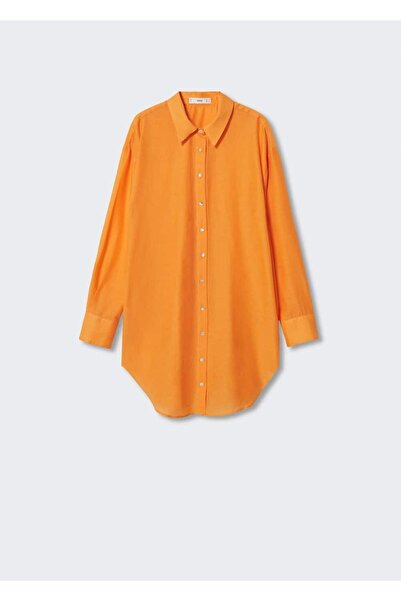 MANGO Woman Geniş Kesim Koton Gömlek