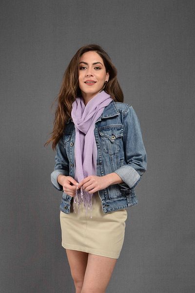Dosimira Women's Solid Color Fringed Cotton Large Shawl