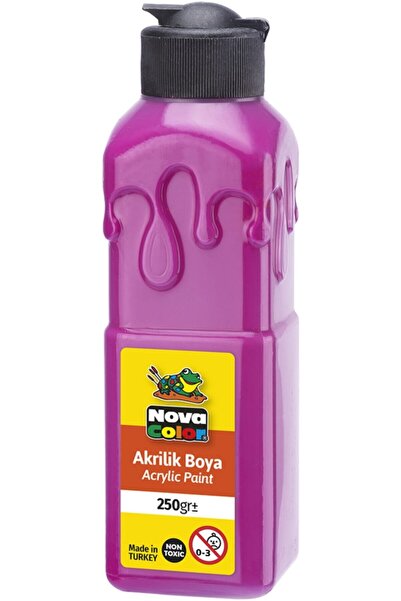 Nova Color Kırmızı Magenta Akrilik Boya 250 Gram Nc-3024)