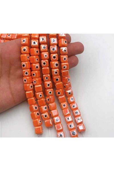 ella'nın çarşısı Cub ceramic cu mărgele portocalii pentru ochiul rău. 1 cm x ...