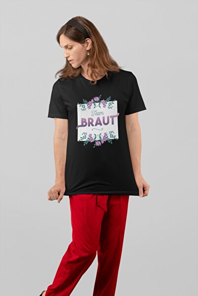 ErTaPassage Μαύρο γυναικείο μπλουζάκι Braut με τύπωμα - T7680956