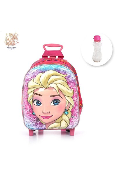 Mashotrend Anaokulu Mavi Pembe Elsa Çanta - Kız Çocuk Çanta - Elsa Çanta - Frozen Kreş Çanta - Anaokulu Çantası