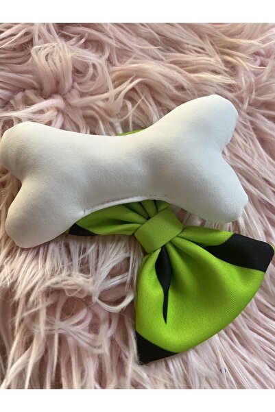 NA ADDESIGN Πόρπη από κόκκαλο με πράσινο φιόγκο Çakıl Flintstone