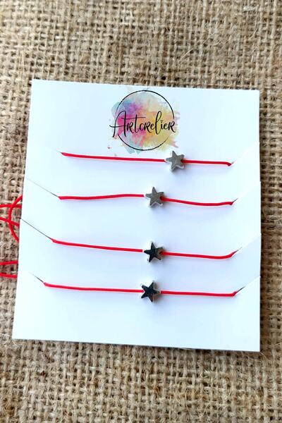 Artcrelier Yıldız Şekil Nedime Bilekliği Şans Bilekliği Organizasyon Bilekliğ...