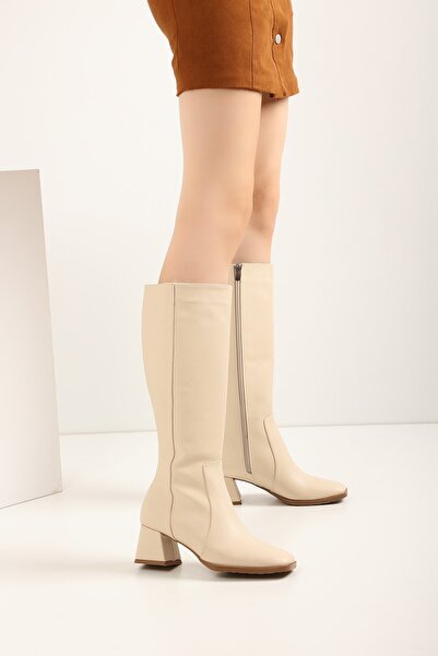 marinarosse Kadın Yuzka Ekru Cilt Çizme