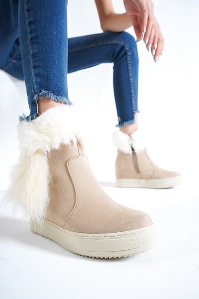 Moda Değirmeni Kurze Federstiefel für Damen MD1138-116-0001