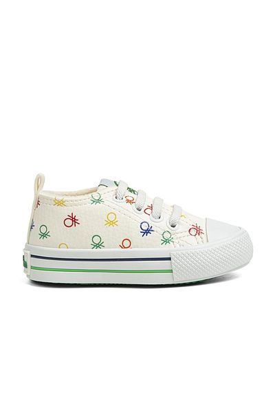 Benetton Tenis alb pentru fete BN-30794 Alb