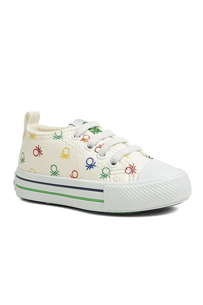 Benetton Tenis alb pentru fete BN-30794 Alb