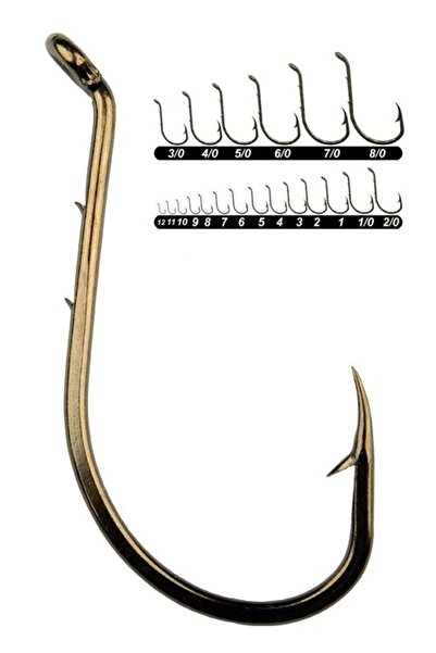 YOUVELLA 1364 Delikli Tırnaklı Papağan Olta Iğnesi 100'lü Kutu Bronz