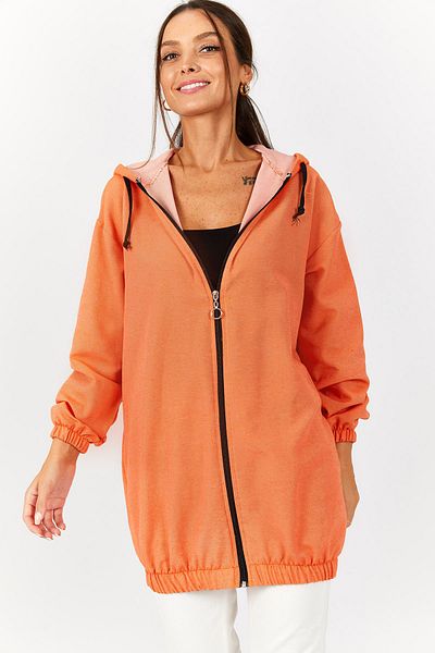armonika Regenjacke - Orange - Zweireihig