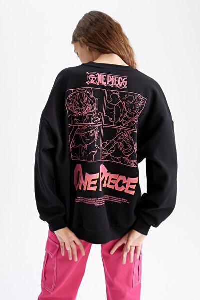DeFacto Φούτερ Coool Oversize Fit One Piece με στάμπα στην πλάτη και λαιμόκοψ...