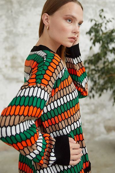 InStyle Cardigan din tricotaj cu model Rana - negru