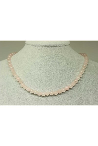 Yasamtohumu Рожевий кварцовий камінь, намисто 6 мм (з застібкою)