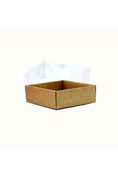 Genel Markalar 9x9x3 cm Kraft Asetat Kapaklı Kutu (50 adet)